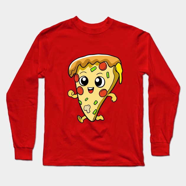 Pizza Long Sleeve T-Shirt by WildSloths